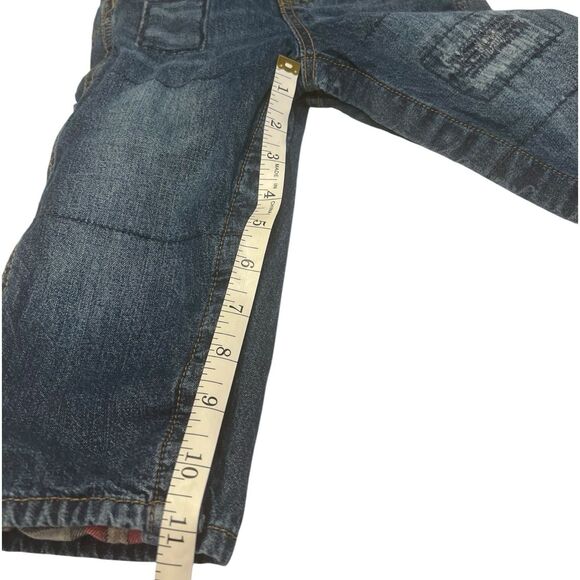 OshKosh B’gosh 24M Denim Overalls Flannel Lined Toddler Carpenter Jeans - Picture 7 of 13